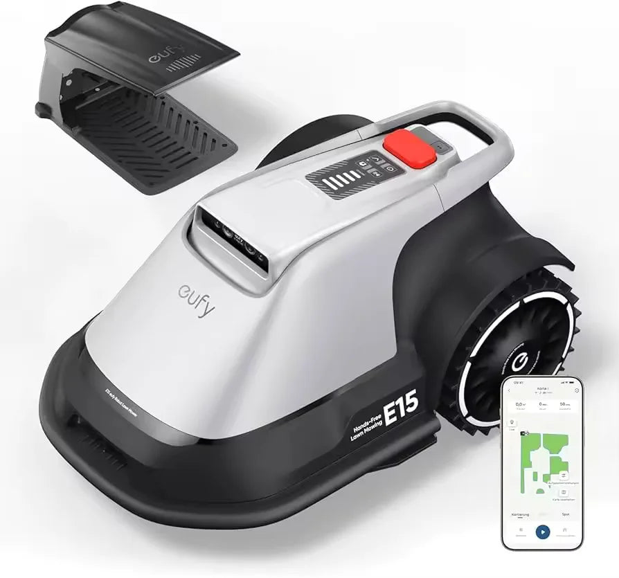 Discover the Eufy E15 Robotic Lawnmower - Effortless Lawn Care for Up to 0.2 Acres, Cordless Convenience!