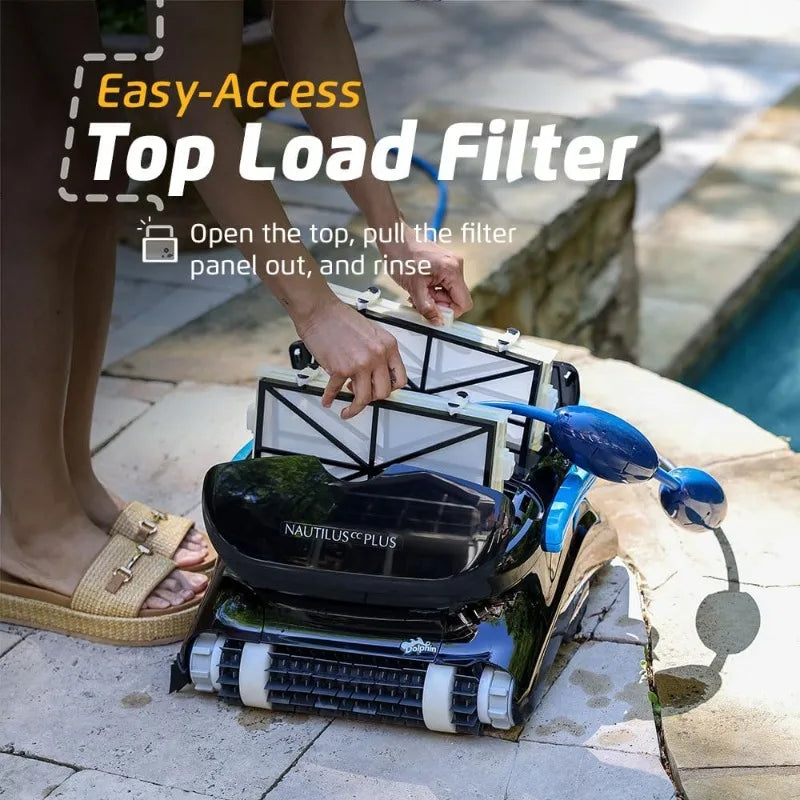 Dolphin Nautilus CC Plus Wi-Fi Robotic Pool Vacuum Cleaner - Effortless Cleaning with Wall Climbing Technology
