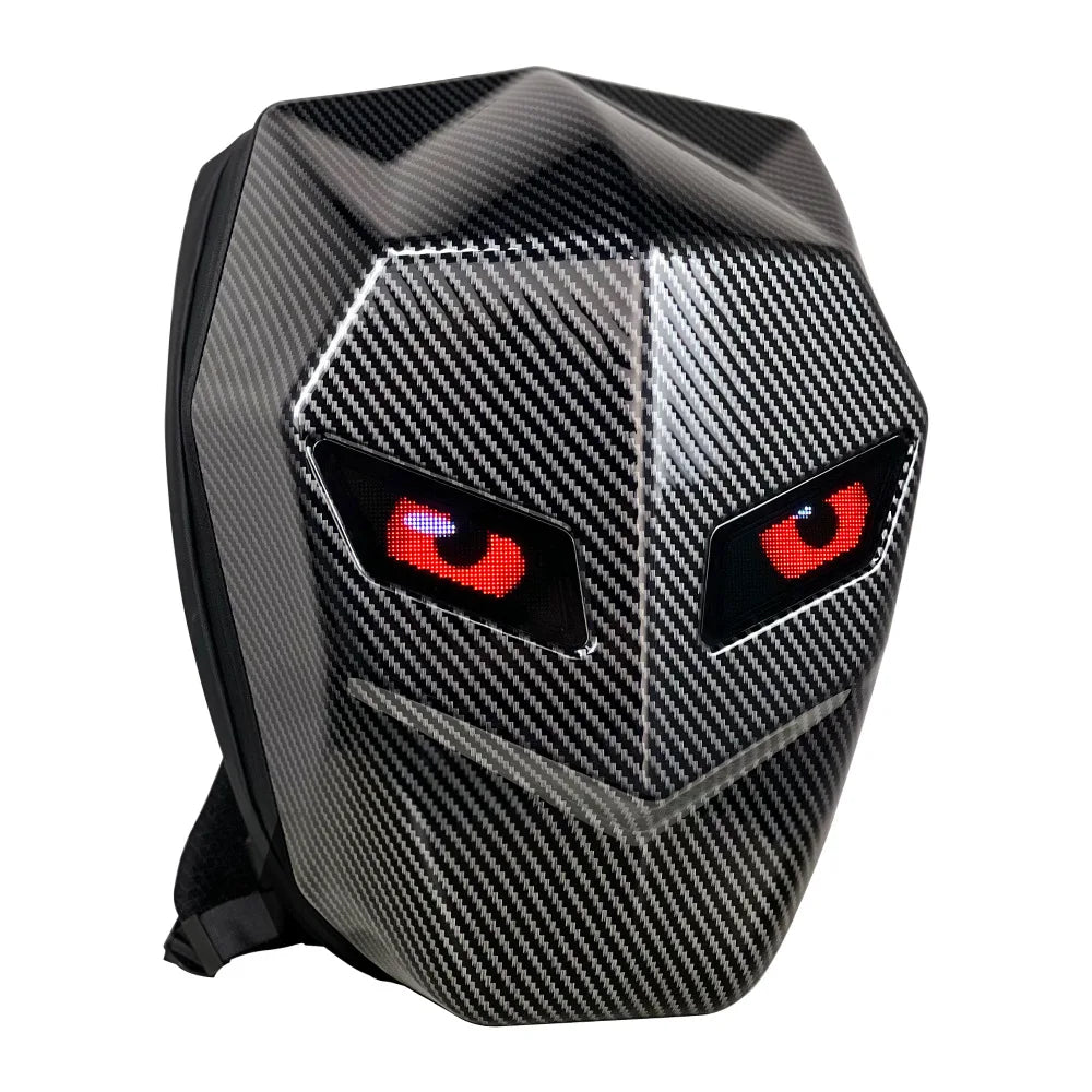 Revolutionary Motorcycle Duffel Bag: Bluetooth-Controlled LED Luminous Backpack for Full Helmet Riders