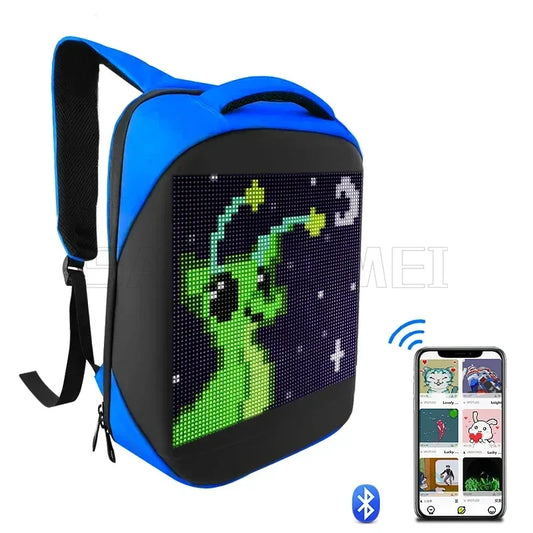 Transform Your Ride with the Smart LED Pixel Backpack - Waterproof, Creative, and Programmable for Ultimate Style