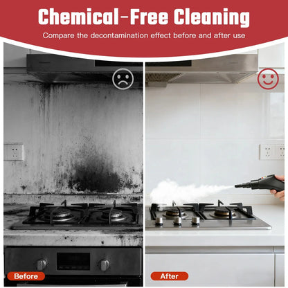 Powerful 2500W High-Temperature Handheld Steam Cleaner - Fast Heating, Multiple Accessories, Perfect for All Surfaces!