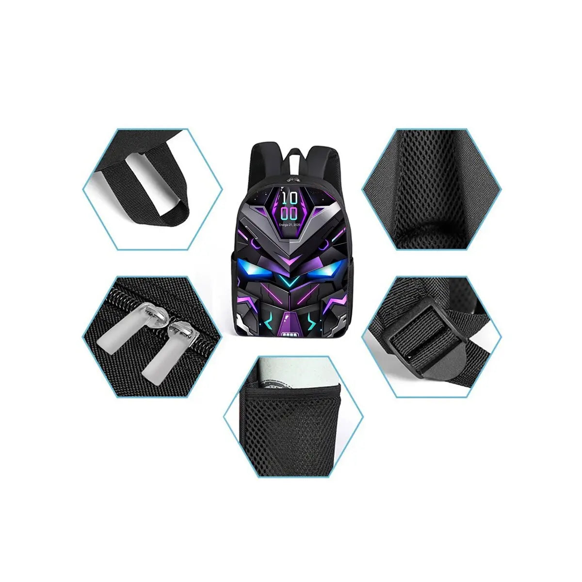 Exciting Mechanical Robots Cartoon Backpack - Perfect Gift for Boys and Girls!