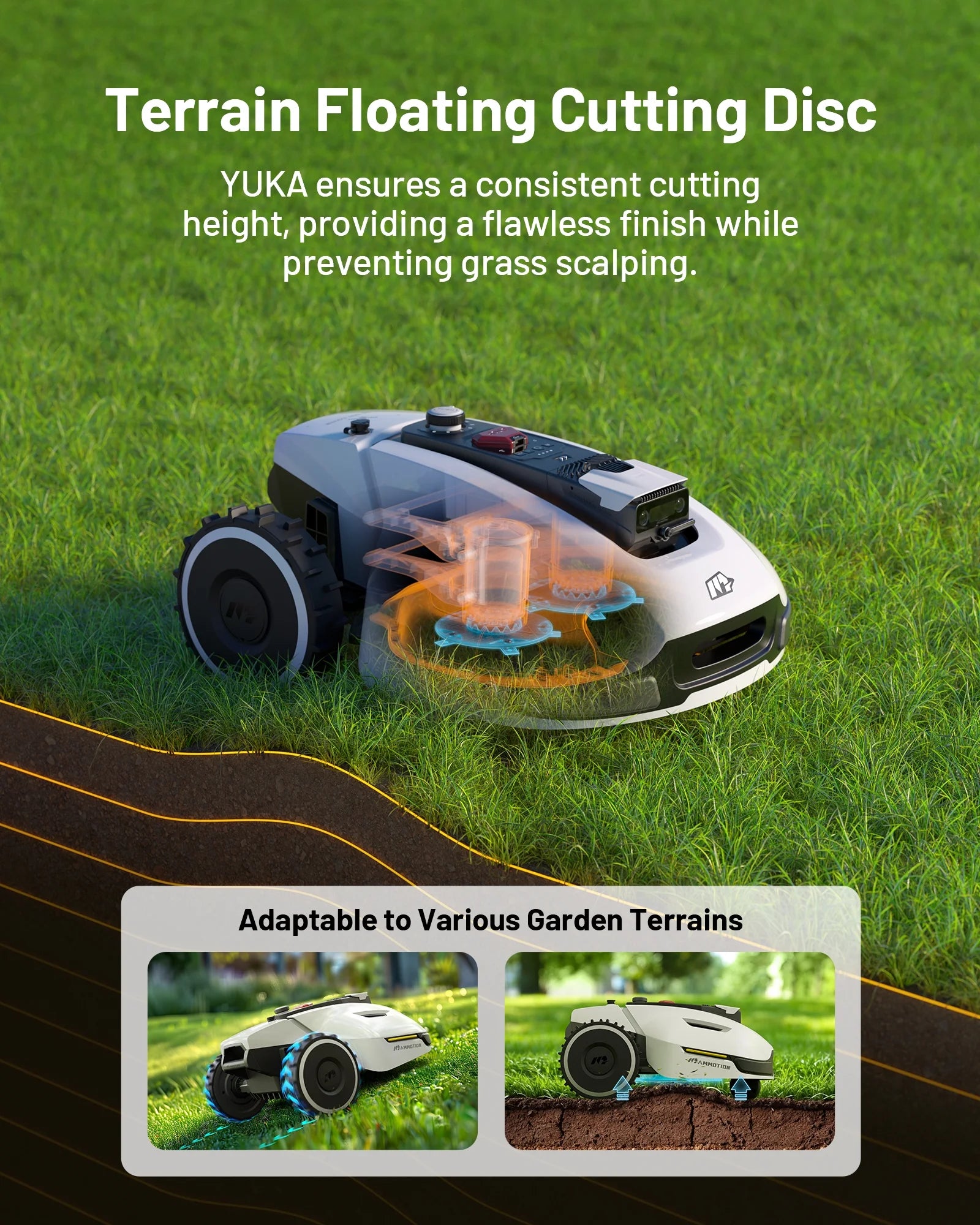 Transform Your Lawn Care with the YUKA 3000 Robot Lawn Mower - AI-Powered Precision, App Control & Dual Cutting Discs for Effortless Mowing