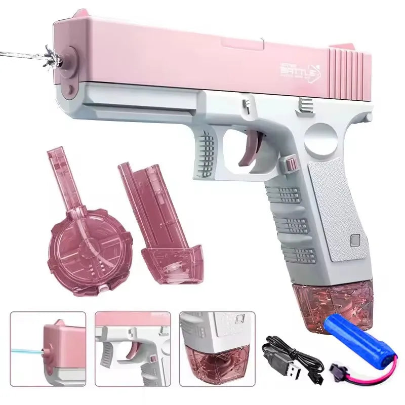 Unleash Summer Fun with the Ultimate Electric Water Guns for Adults - Powerful Automatic Water Blasters for Beach Adventures!