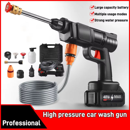 Unleash the Power of Clean with the Portable Cordless High Pressure Electric Washing Machine - Your Ultimate Car Wash Companion!