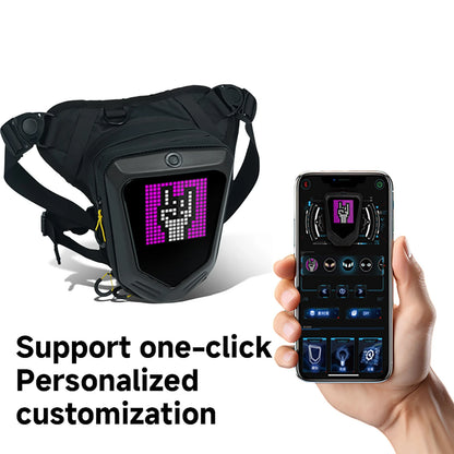 Revolutionary Motorcycle Bicycle Leg Bag with LED Smart APP Display - Your Ultimate Outdoor Companion!