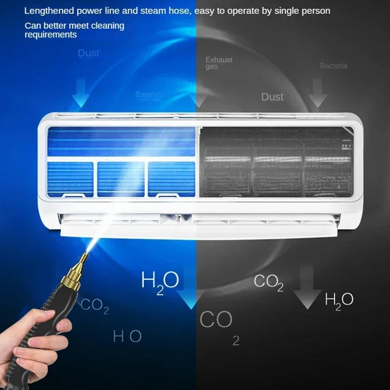 Powerful 2500W High-Temperature Handheld Steam Cleaner - Fast Heating, Multiple Accessories, Perfect for All Surfaces!