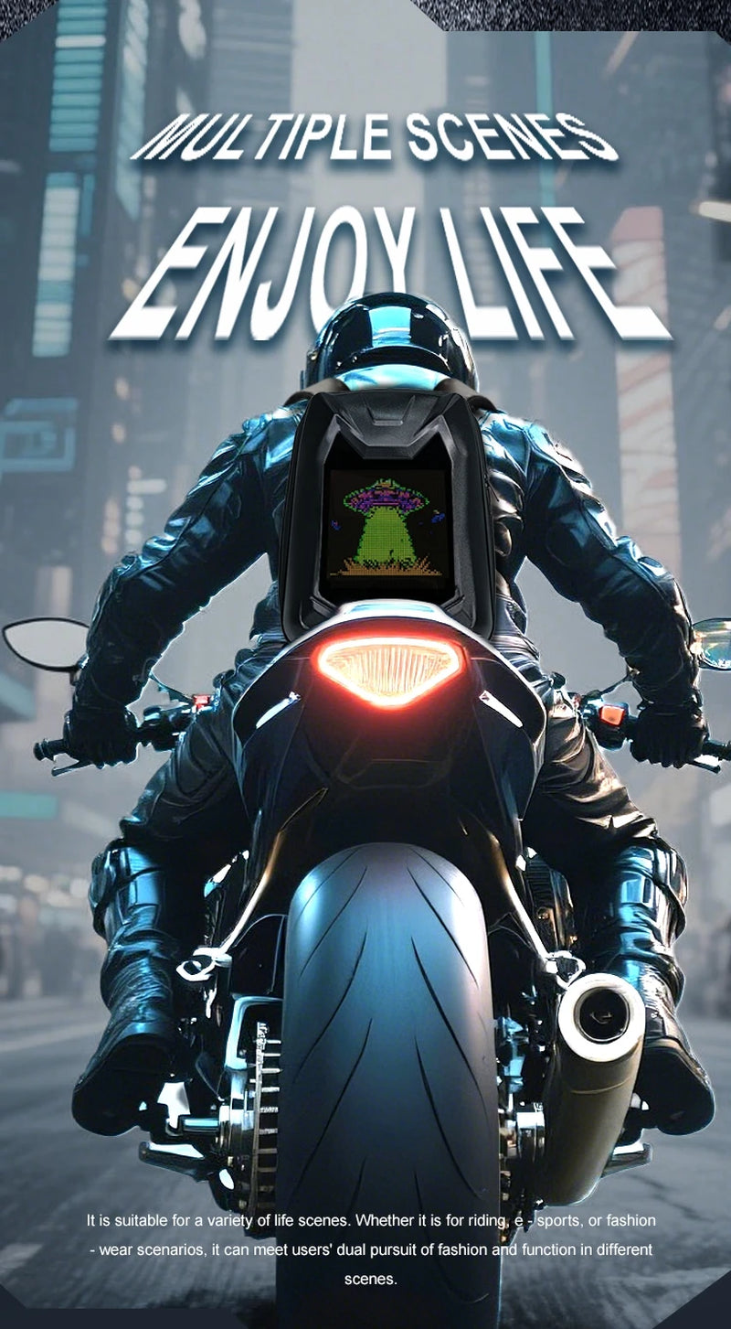 Men Large Capacity Travel Motorcycle Waterproof Breathable Comfortable Led Light Backpack for Bike Rider Backpacks Back Pack