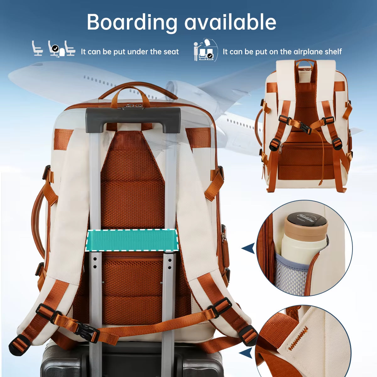 Versatile Unisex Backpack for Business, Travel, and School - Spacious 20-35L Lightweight Design