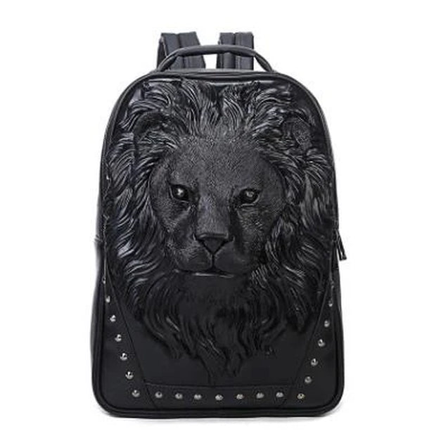 Stylish 3D Lion Print Backpack for Men and Women - Perfect for School, Travel, and Everyday Use!