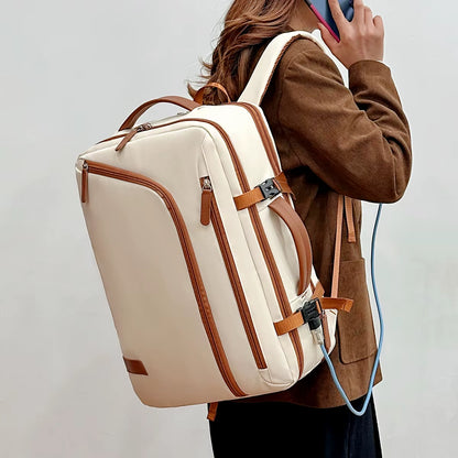 Versatile Unisex Backpack for Business, Travel, and School - Spacious 20-35L Lightweight Design