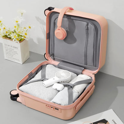 Lightweight 14 Inch Underseat Carry-On Luggage with TSA Lock - Perfect Mini Suitcase for Kids and Travel Enthusiasts!