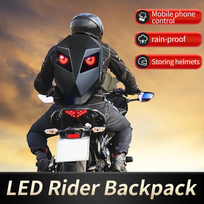 Revolutionary Motorcycle Duffel Bag: Bluetooth-Controlled LED Luminous Backpack for Full Helmet Riders