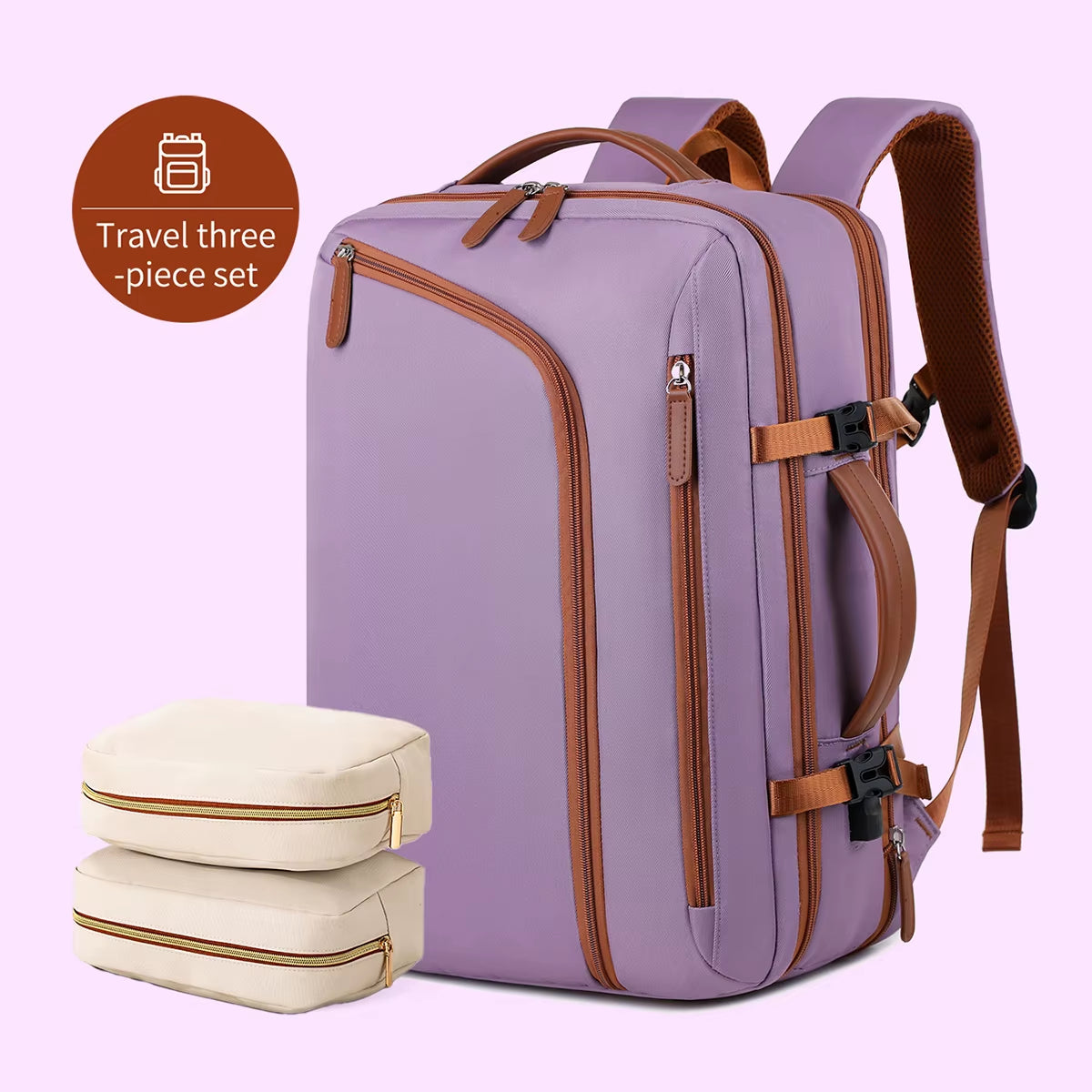 Versatile Unisex Backpack for Business, Travel, and School - Spacious 20-35L Lightweight Design