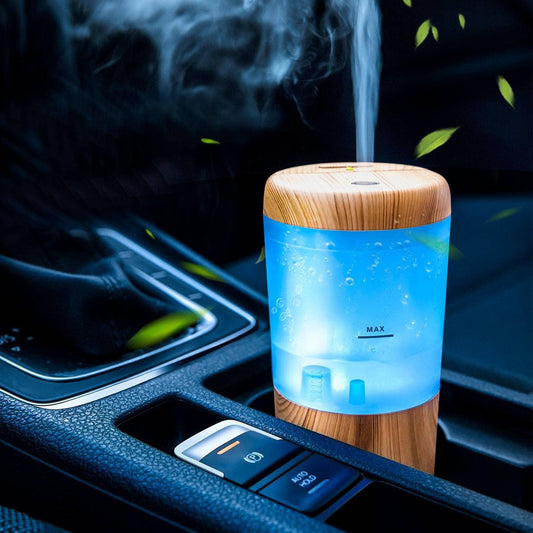 Mini Humidifier and Diffuser, Portable USB Travel Humidifier for Car, Desk or Home, 7 Colors, Essential Oil Diffuser