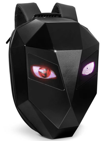 Revolutionary Motorcycle LED Knight Backpack: Customizable Full-Color Screen, Perfect for Travel, Camping, and Cycling