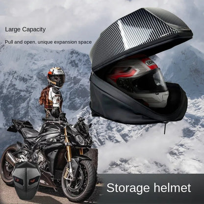 Revolutionary Rider Motorcycle LED Backpack with Bluetooth and Carbon Fiber Design - Perfect for School and Riding Adventures