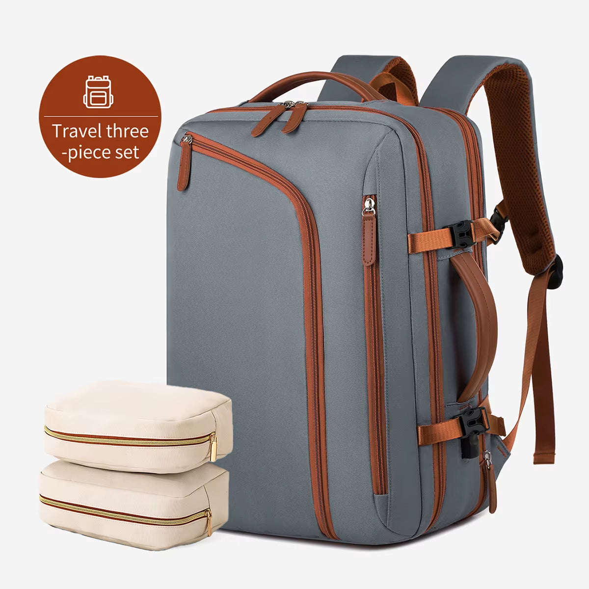 Versatile Unisex Backpack for Business, Travel, and School - Spacious 20-35L Lightweight Design