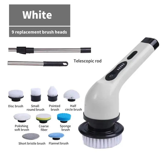 Revolutionize Your Cleaning with the Cordless Electric Spin Scrubber - 9-in-1 Waterproof Brush for Effortless Bathroom & Floor Cleaning