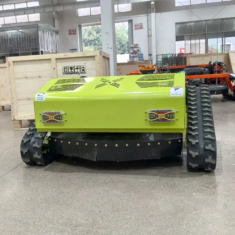 Revolutionize Your Lawn Care with the Customizable Remote Control Lawn Mower Robot - Efficient 4WD for 45° Slope Climbing!