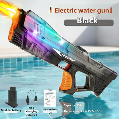 Unleash Summer Fun with the Electric Water Gun - Featuring Light Sprays and Flame Effects for Ultimate Water Battles!