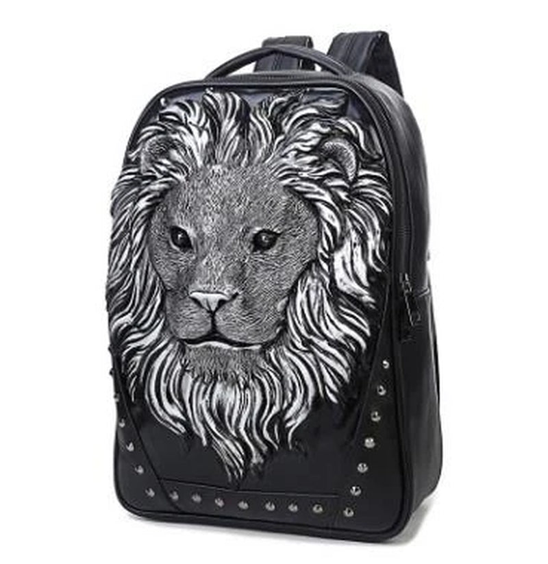 Stylish 3D Lion Print Backpack for Men and Women - Perfect for School, Travel, and Everyday Use!