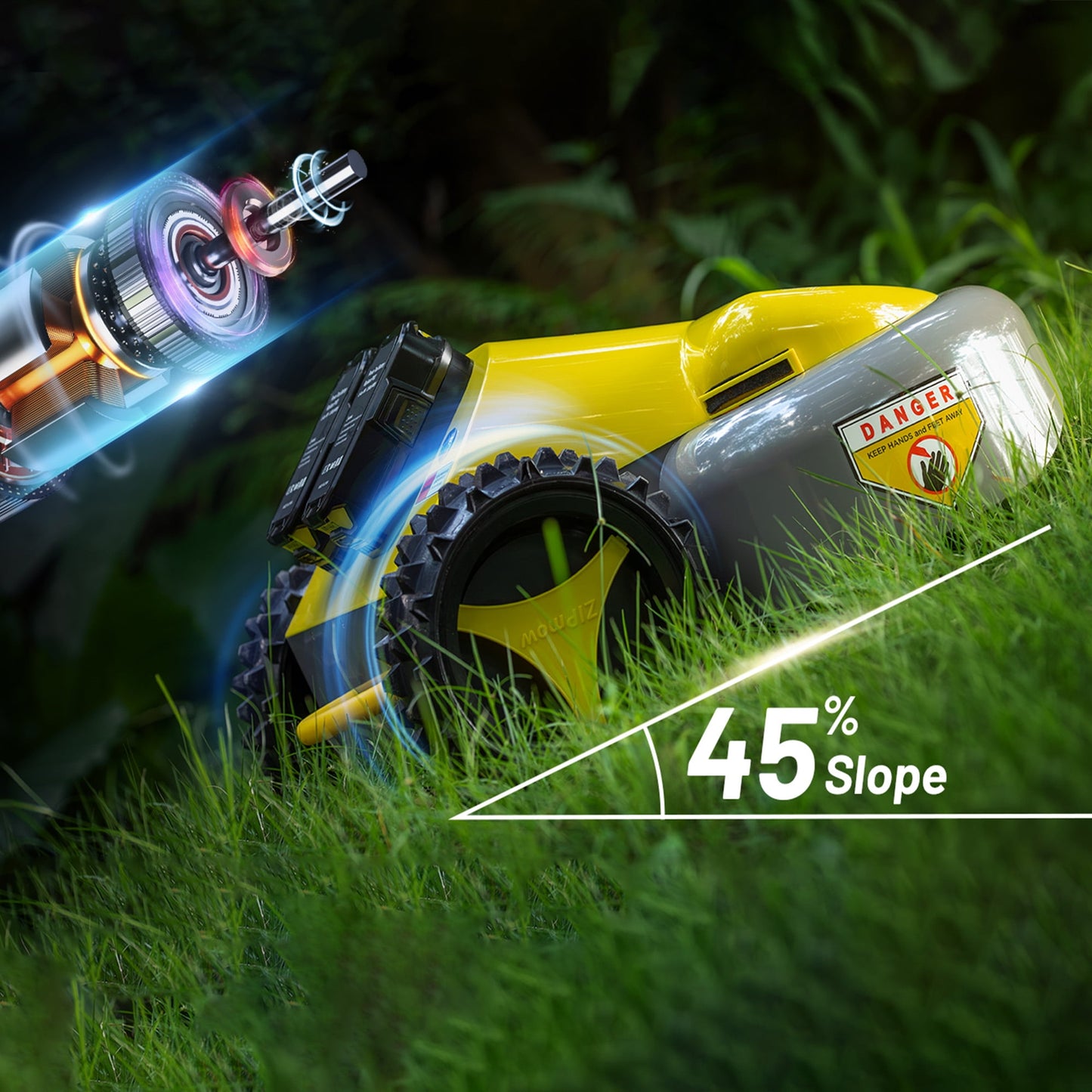 Experience Effortless Lawn Care with the A106-RC Self-Propelled Cordless Lawn Mower - Remote Control, All-Wheel Drive, and 60-Minute Runtime!