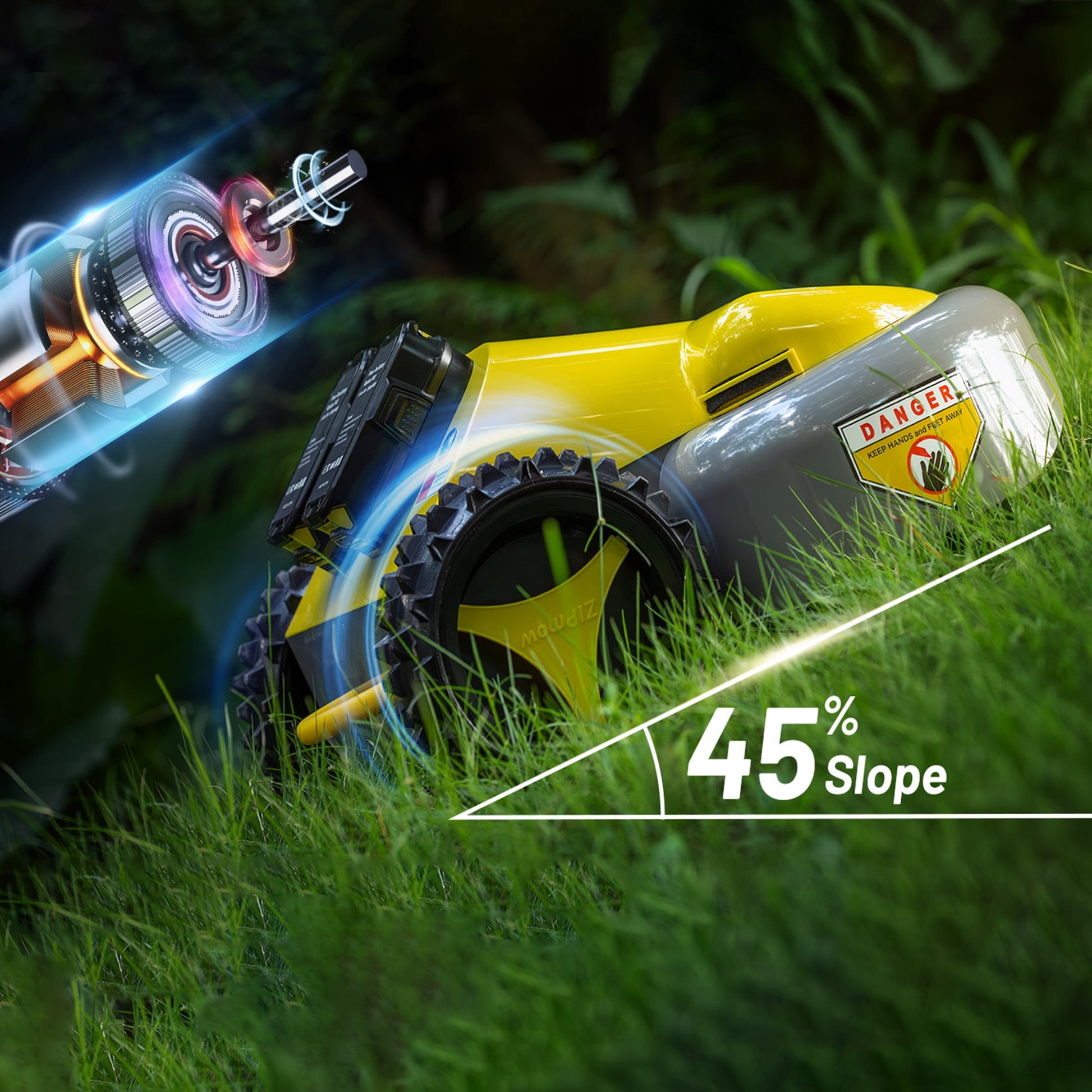 Experience Effortless Lawn Care with the A106-RC Self-Propelled Cordless Lawn Mower - Remote Control, All-Wheel Drive, and 60-Minute Runtime!