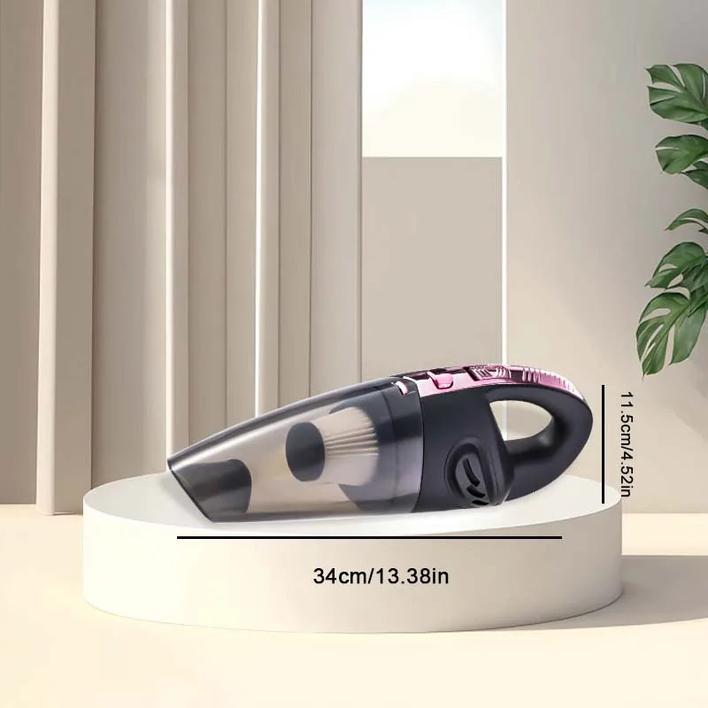 Experience Ultimate Cleanliness with Our Wireless Portable Vacuum Cleaner - Stylish Pink Design, Durable ABS Body, Perfect for Home and Car!