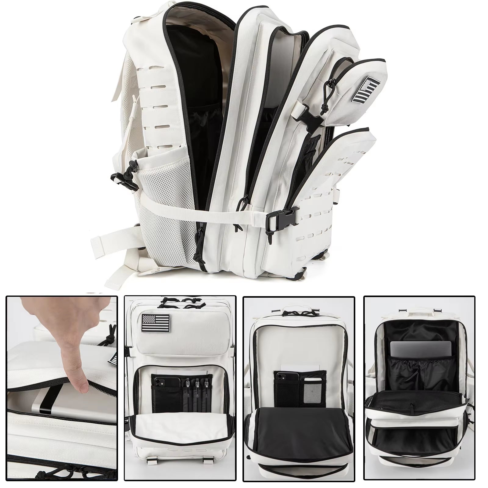 Versatile 25L/45L Tactical Backpacks for Men and Women - Perfect for Outdoor Adventures and School with Convenient Water Bottle Holder