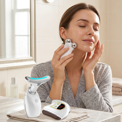 Revitalize Your Skin with the Lift, Sculpt & Glow Toolkit - LED Therapy, Gua Sha & Microcurrent Magic for Radiant Beauty