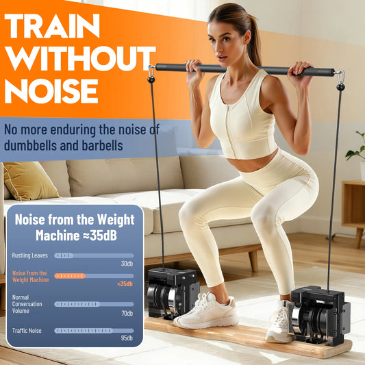 Transform Your Home Workouts with the All-In-One Portable Gym – Adjustable 33-45LBS Strength Training Machine for Ultimate Full-Body Fitness