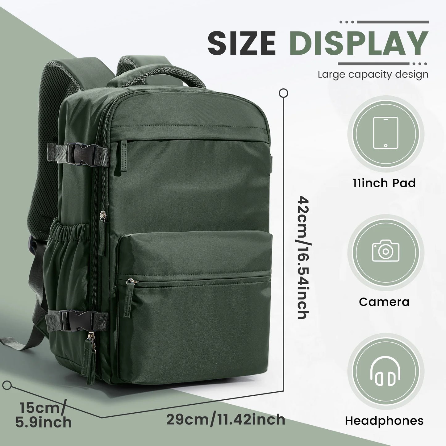 Ryanair 40X30X20 Ultra Lightweight Cabin Bag - Versatile Air Vacuum Compression Backpack for Men & Women with Laptop Storage
