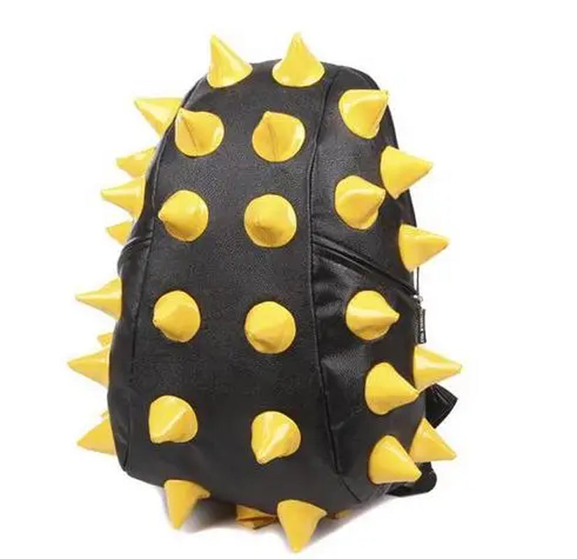 Stylish Unisex Rivet Backpack - High-Quality PU Leather School & Travel Bag with Ample Storage