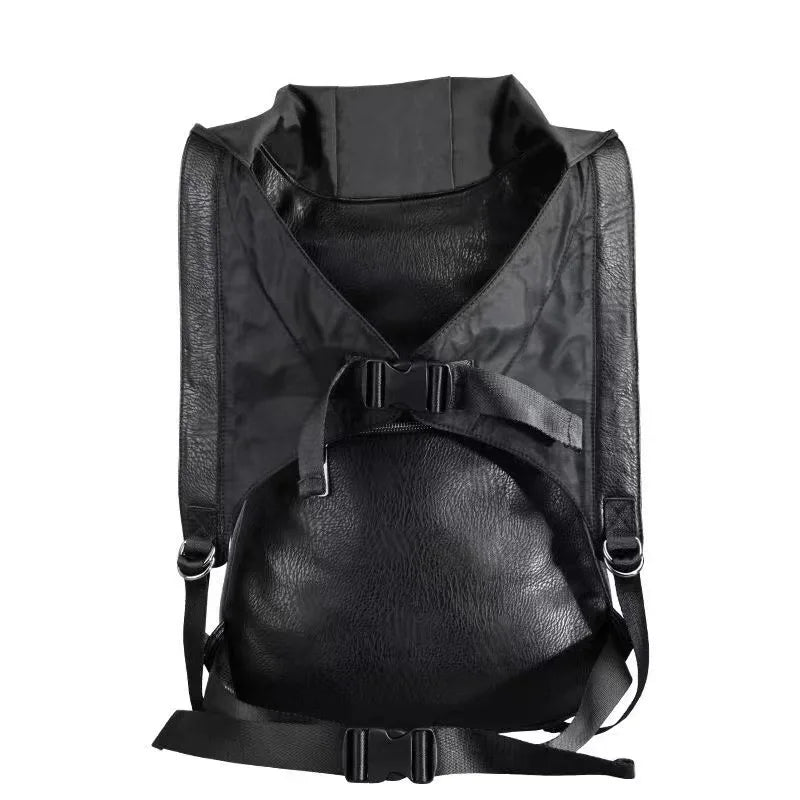 Elevate Your Style with the 3D Skull Leather Backpack - Unique Rivets and Hood Cap Design for Fashion-Forward Individuals