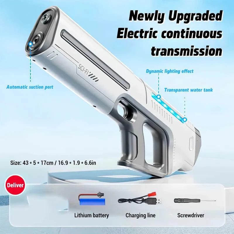 Unleash Summer Fun with the Ultimate Electric Water Guns for Adults - Powerful Automatic Water Blasters for Beach Adventures!