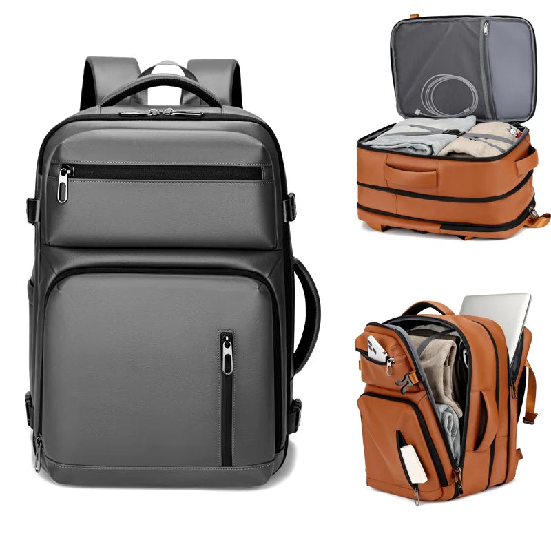 Versatile Expandable Waterproof Commuter Laptop Backpack - Perfect for Business and Travel, Fits 15.6 Inches Laptops with Large Capacity