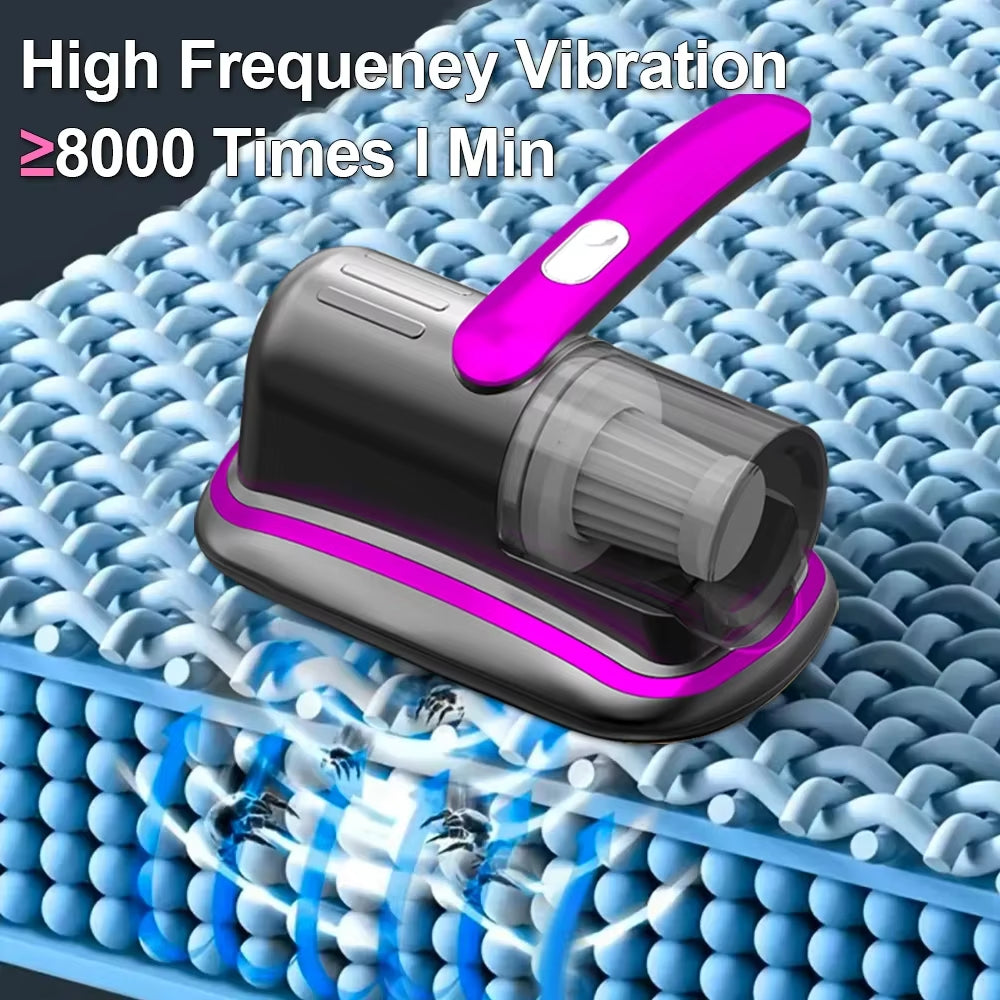 Revolutionary Wireless Handheld Mattress Vacuum Cleaner with UV-C Sanitization, HEPA Filtration, and Ultrasonic Vibration – Ultimate Solution for a Spotless Home!
