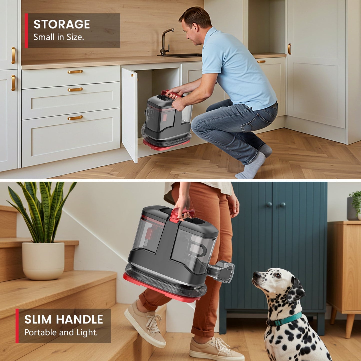 Powerful Portable Carpet Cleaner - Ultimate Upholstery Spot Vacuum for Pet Stains and More