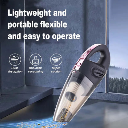 Experience Ultimate Cleanliness with Our Wireless Portable Vacuum Cleaner - Stylish Pink Design, Durable ABS Body, Perfect for Home and Car!