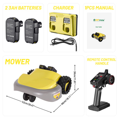 Experience Effortless Lawn Care with the A106-RC Self-Propelled Cordless Lawn Mower - Remote Control, All-Wheel Drive, and 60-Minute Runtime!
