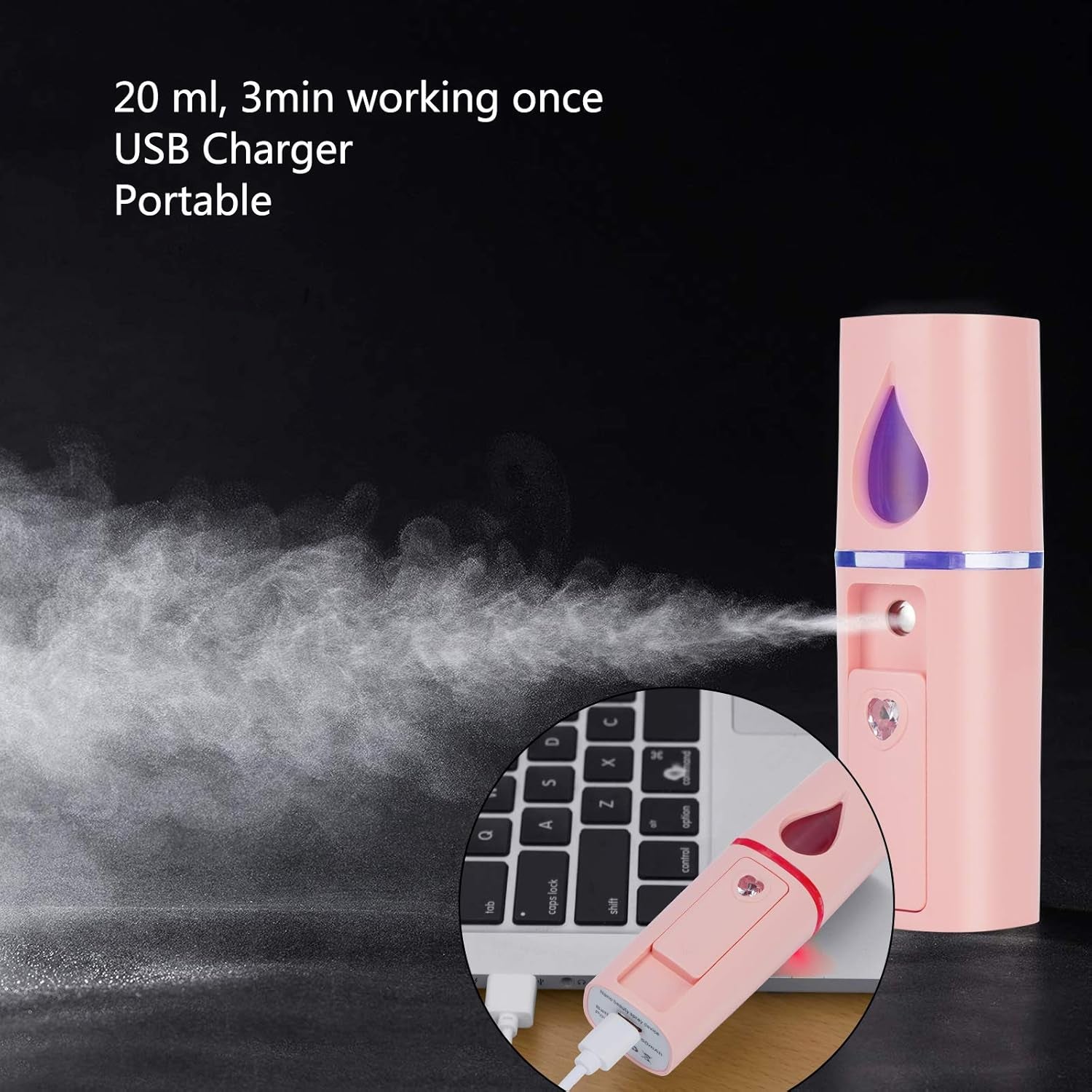 Revitalize Your Skin with Our Portable Facial Steamer & Nano Mister Set - Includes Blackhead Remover Kit & Brush for Deep Cleansing and Hydration