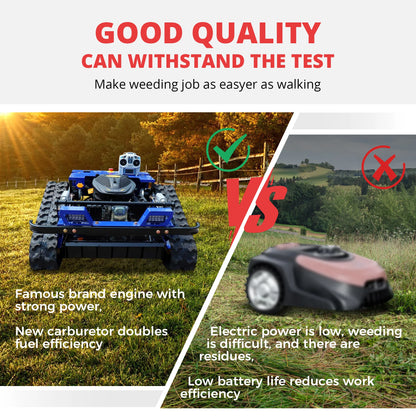 Customized R55 Remote Control Lawn Mower Robot Rc Lawn Mower 4Wd 45° Slope Climbing Radio Controlled Lawn Mower