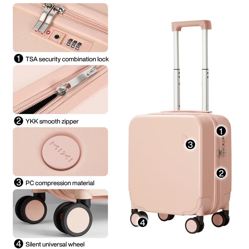 Lightweight 14 Inch Underseat Carry-On Luggage with TSA Lock - Perfect Mini Suitcase for Kids and Travel Enthusiasts!