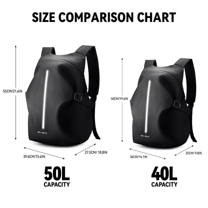 Ultimate 40L Waterproof Motorcycle Backpack - Lightweight with Reflective Strip for Safe Riding & Daily Adventures