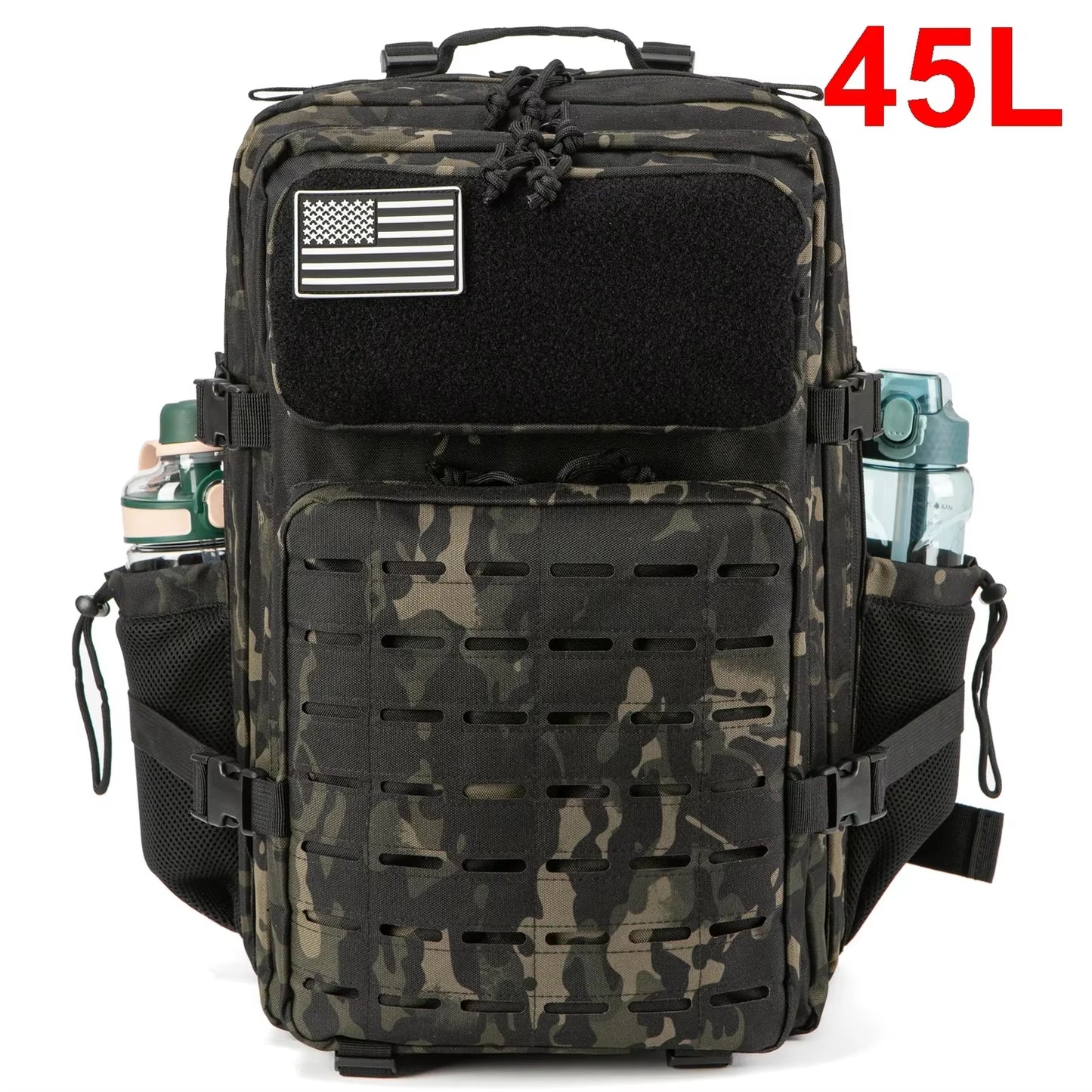 Versatile 25L/45L Tactical Backpacks for Men and Women - Perfect for Outdoor Adventures and School with Convenient Water Bottle Holder