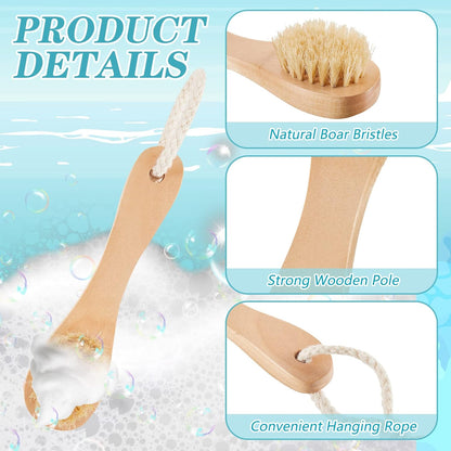 Revitalize Your Skin with 6 Pcs Natural Wooden Face Cleaning Brushes - Exfoliating Facial Scrubber with Comfortable Wood Handle for Deep Pore Cleansing and Refreshing Care