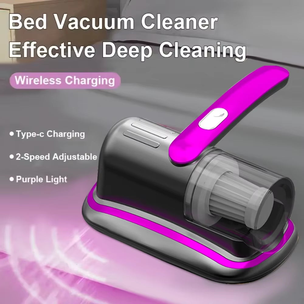 Revolutionary Wireless Handheld Mattress Vacuum Cleaner with UV-C Sanitization, HEPA Filtration, and Ultrasonic Vibration – Ultimate Solution for a Spotless Home!