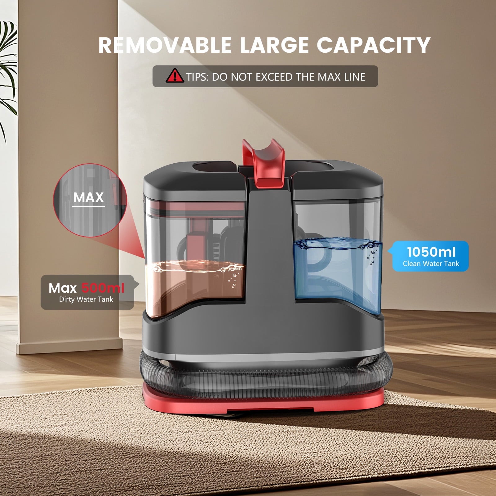 Powerful Portable Carpet Cleaner - Ultimate Upholstery Spot Vacuum for Pet Stains and More