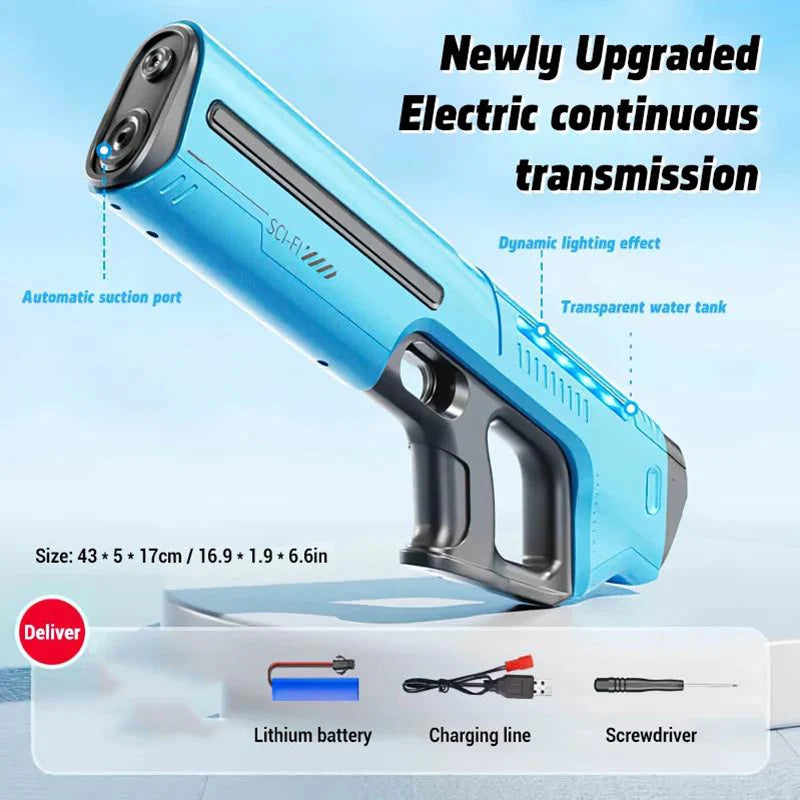 Unleash Summer Fun with the Ultimate Electric Water Guns for Adults - Powerful Automatic Water Blasters for Beach Adventures!